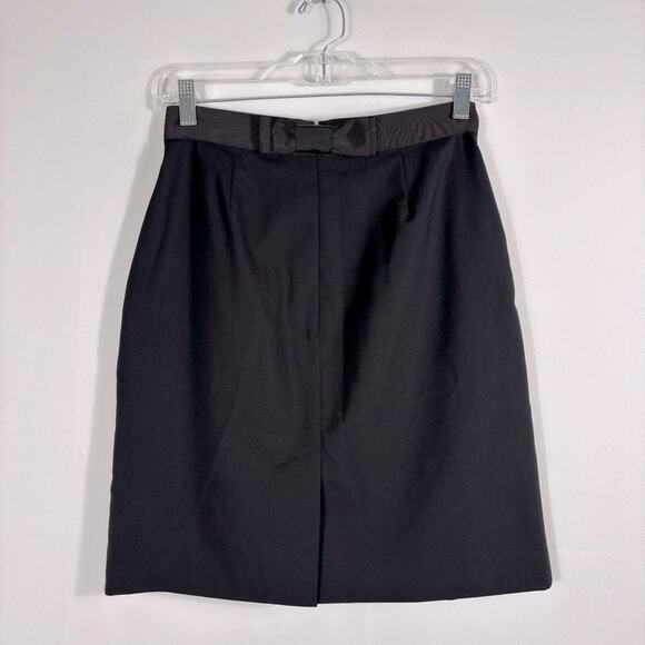 kate spade Dresses & Skirts - Kate Spade Timeless Black Wool Pencil Skirt with Back Bow Detail Size 2 D0063